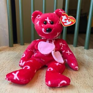 Ty Red Valentine’s Beanie Baby— Kiss Kiss